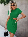 Ženska spektakularna obleka A0905 zelena