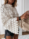 Ženski pulover z obsežnimi rokavi 00695