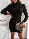 Ženska pletena obleka 001167 črna