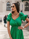 Ženska dolga obleka K8626 zelena