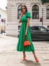 Ženska dolga obleka K8626 zelena