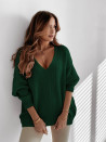 Ženski pulover s spektakularnim hrbtom K87130 zelena