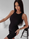 Ženska enobarvna obleka triko YY3785 črna