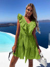 Ženska spektakularna obleka A1117 svetlo zelena