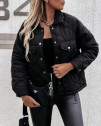 Ženska moderna jakna z žepi J9112 črna