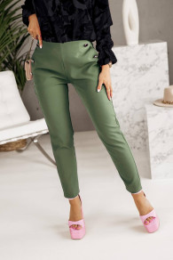 Ženske elegantne hlače A0890 olivna