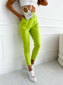 Ženske hlače z vezalkami A0856 svetlo zelena