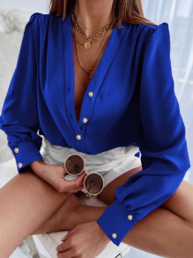 Ženska stilska bluza 5276 modra