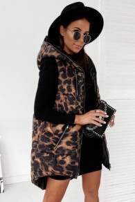 Ženski brezrokavnik z leopardovim vzorcem 81979