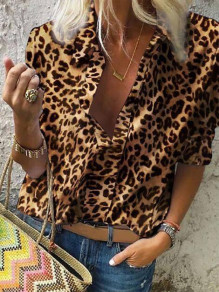 Ženska srajca z leopadrovim vzorcem 4612