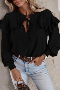 Ženska enobarvna srajca 4389 črna
