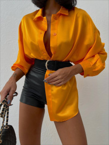 Ženska satenska srajca 3278 oranžna