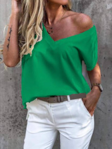 Ženska ohlapna bluza 50681 zelena