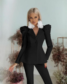 Ženski eleganten komplet suknjič in hlače B2813