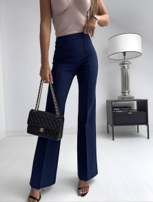 Ženske elegantne hlače A1414 temno modra