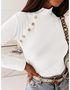 Ženska bluza z gumbi YY1105 bela