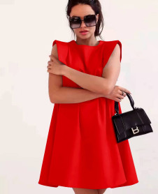 Ženska moderna obleka A1043 rdeča