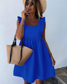 Ženska obleka A kroja X5135 modra