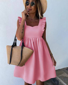 Ženska obleka A kroja X5135 roza