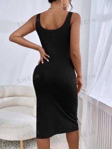 Ženska obleka pod kolen 1333081 črna