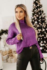 Ženski spektakularen pulover SL5137 vijolična