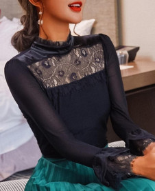 Ženska elegantna bluza s čipko M1854