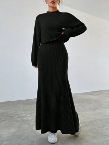Ženski komplet bluza in obleka AR3299 črna