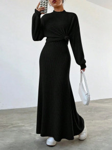 Ženski komplet bluza in obleka AR3299 črna