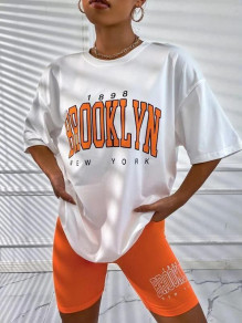 Ženski komplet majica in pajkice AR0126 oranžna