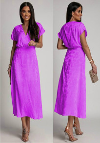 Ženska spektakularna obleka K9603 vijolična