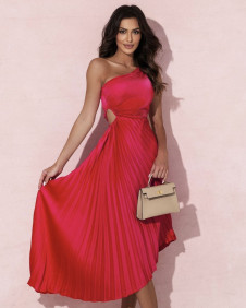 Ženska spektakularna obleka E1129 rdeča