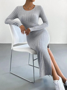 Ženska vsakodnevna obleka AR3062 siva