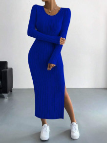 Ženska vsakodnevna obleka AR3062 modra 