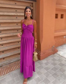 Ženska dolga obleka LT6684 violet
