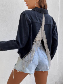Ženska atraktivna džins jakna K7222