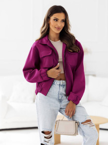 Ženska jakna z žepi A1273 violet