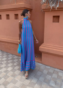Ženska dvobarvna obleka H46173