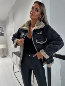 Ženska džins jakna z zaponkami STR190