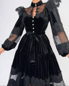 Ženska elegantna obleka s čipko NI2290