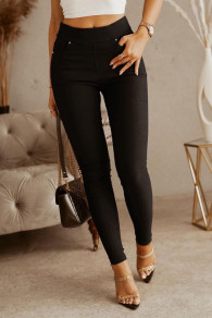 Ženske elastične hlače K18831 črna