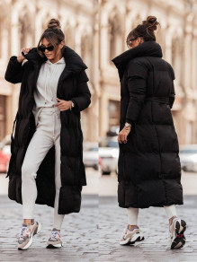 Ženska dolga jakna K721 črna