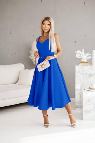Ženska obleka A0982 modra