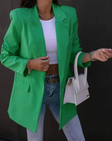 Ženski eleganten suknjič s podlogo 6320 zelena