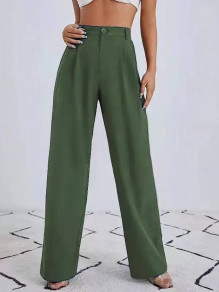 Ženske ohlapne hlače 6324 temno zelena