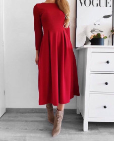 Ženska MAXI obleka 3255 rdeča
