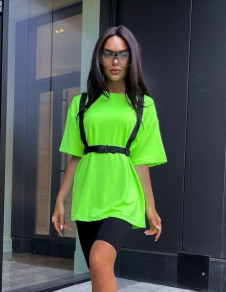 Ženski komplet majica in pajkice 2663 svetlo zelena