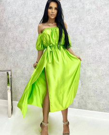 Ženska atraktivna obleka 8532 svetlo zelena