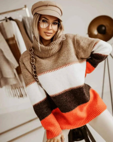 Ženski pulover s puli ovratnikom FR2336