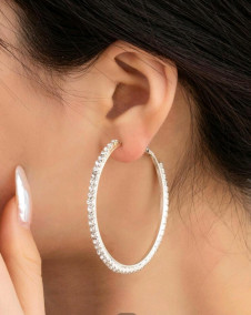 Ženski uhani z okrasnimi kamni SH0110 srebrna
