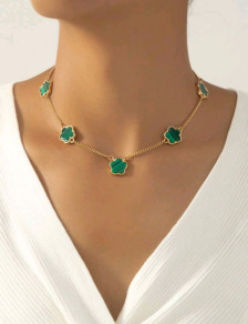 Ženska elegantna ogrlica SH9130 zelena